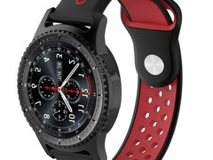 Curea ceas Smartwatch Samsung Galaxy Watch 46mm, Samsung Watch Gear S3, iUni 22 mm Silicon Sport Bla